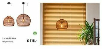 Lucide moloko hanglamp