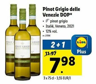 Lidl Pinot grigio delle venezie dop aanbieding