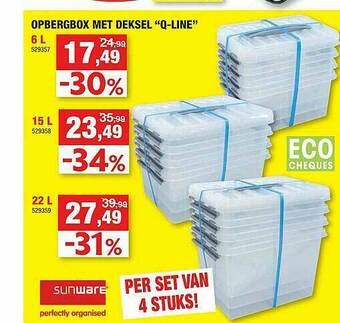 Hubo Opbergbox Met Deksel aanbieding