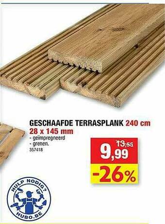 Hubo Geschaafde Terrasplank aanbieding