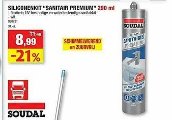 Hubo Siliconenkit Sanitair Premium aanbieding