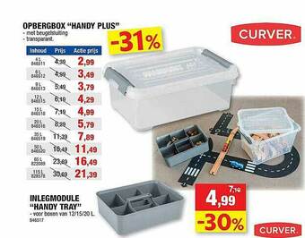 Hubo Opbergbox Handy Plus, Inlegmodule Handy Tray aanbieding