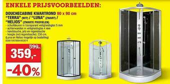 Hubo Douchecabine Kwartrond aanbieding
