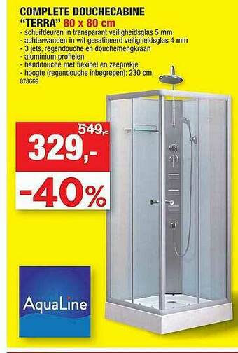 Hubo Complete Douchecabine Terra aanbieding