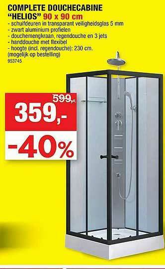 Hubo Complete Douchecabine Helios aanbieding