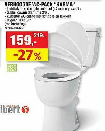Hubo Verhoogde Wc Pack Karma aanbieding