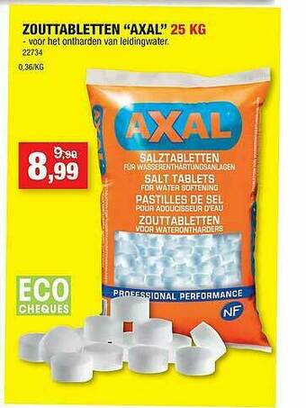 Hubo Zouttabletten Axal aanbieding