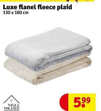 Kruidvat Luxe Flanel Fleece Plaid aanbieding