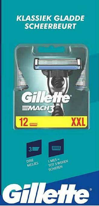Kruidvat Gillette Mach3 aanbieding