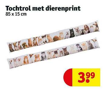 Kruidvat Tochtrol Met Dierenprint aanbieding