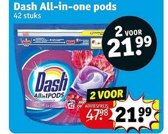 Kruidvat Dash All In One Pods aanbieding