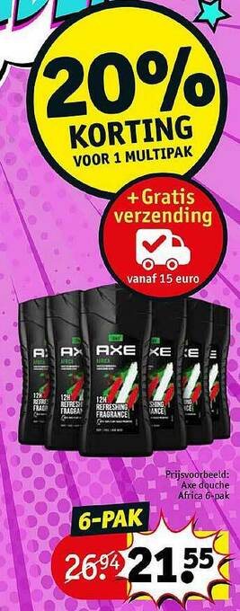 Kruidvat Axe Douche aanbieding