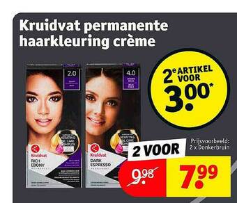 Kruidvat Kruidvat Permanente Haarkleuring Crème aanbieding