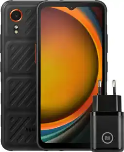 Coolblue Samsung Galaxy Xcover 7 128GB Zwart 5G Enterprise Edition + Samsung Oplader 25W Zwart aanbieding