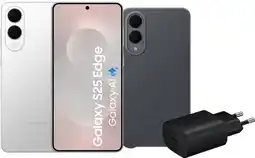 Coolblue Samsung Galaxy S25 Edge 256 Go Argent 5G + Pack d'Accessoires aanbieding