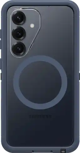 Coolblue OtterBox Defender Samsung Galaxy S26 Back Cover avec Aimant Transparent Bord Bleu aanbieding