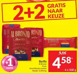Intermarché Barilla Al Bronzo Pasta aanbieding