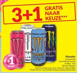 Intermarché Monster energiedrank aanbieding