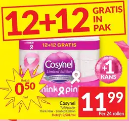 Intermarché Cosynel toiletpapier think pink - limited edition aanbieding