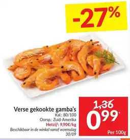 Intermarché Verse gekookte gamba's aanbieding