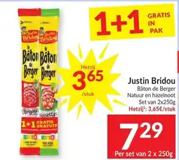 Intermarché Justin Bridou Bâton de Berger aanbieding