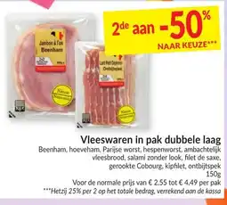 Intermarché Vleeswaren in pak dubbele laag aanbieding