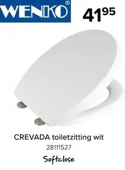 Euroshop Crevada toiletzitting wit aanbieding
