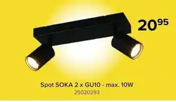 Euroshop Spot SOKA 2 x GU10 aanbieding