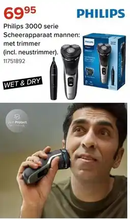Euroshop Philips 3000 serie scheerapparaat mannen aanbieding