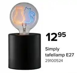 Euroshop Brilliant Simply tafellamp E27 aanbieding