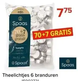 Euroshop Theelichtjes 6 branduren aanbieding