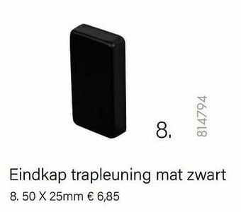 Multi bazar Eindkap trapleuning mat zwart aanbieding