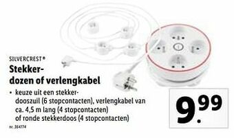 Lidl Stekkerdozen of verlengkabel aanbieding