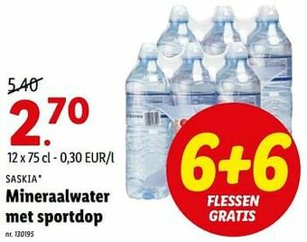 Lidl Mineraalwater met sportdop aanbieding