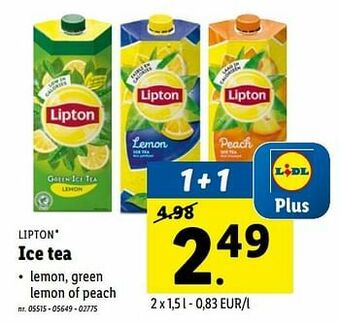Lidl Ice tea aanbieding