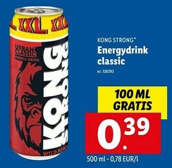 Lidl Energydrink classic aanbieding