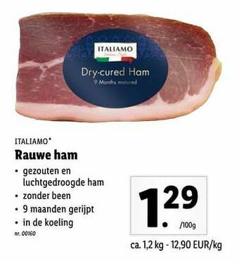 Lidl Rauwe ham aanbieding