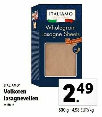 Lidl Volkoren lasagnevellen aanbieding