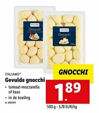 Lidl Gevulde gnocchi aanbieding