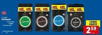 Lidl Koffiepads extra strong aanbieding