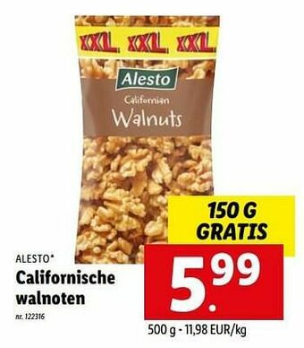 Lidl Californische walnoten aanbieding