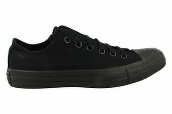 Berca Shoes Converse Sneaker Laag Dames/meisjes Canvas Trend Clean Black - Zwart aanbieding