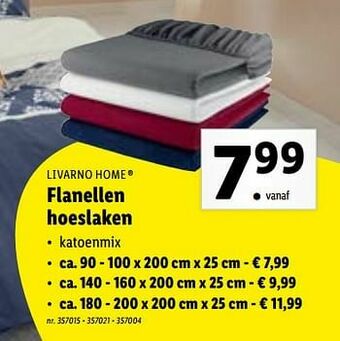 Lidl Flanellen hoeslaken aanbieding