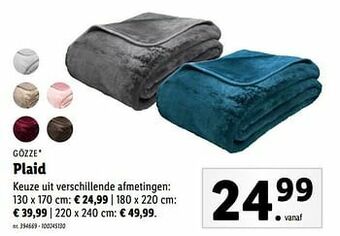 Lidl Plaid aanbieding