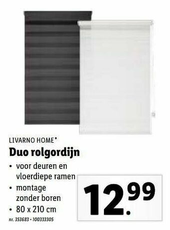 Lidl Duo rolgordijn aanbieding