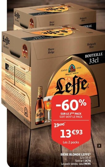 Auchan Biere blonde leffe* 12 x 33 cl aanbieding