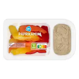 Albert Heijn AH Paprika rood geel met baba ganoush aanbieding