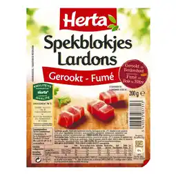 Albert Heijn Herta Gerookte spekblokjes BEL aanbieding