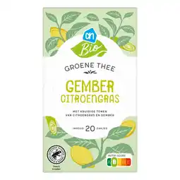 Albert Heijn AH Biologisch Groene thee gember citroengras aanbieding