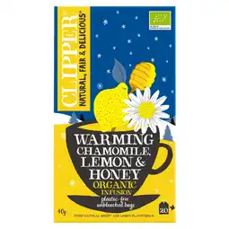 Albert Heijn Clipper Warming chamomile lemon & honey aanbieding